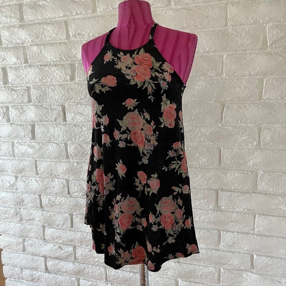 Soprano Racer Back Black Dress - Small